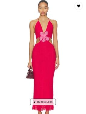 Capitanna Starla Dress pink knit floral halter
